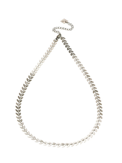ALALA Or Blanc Argenté : Collier Feuille Gaufrée Beauté Botanique
