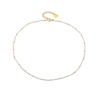 AVERY 20" Gold: Essential Daily Wear Beaded Gold Chain Necklace