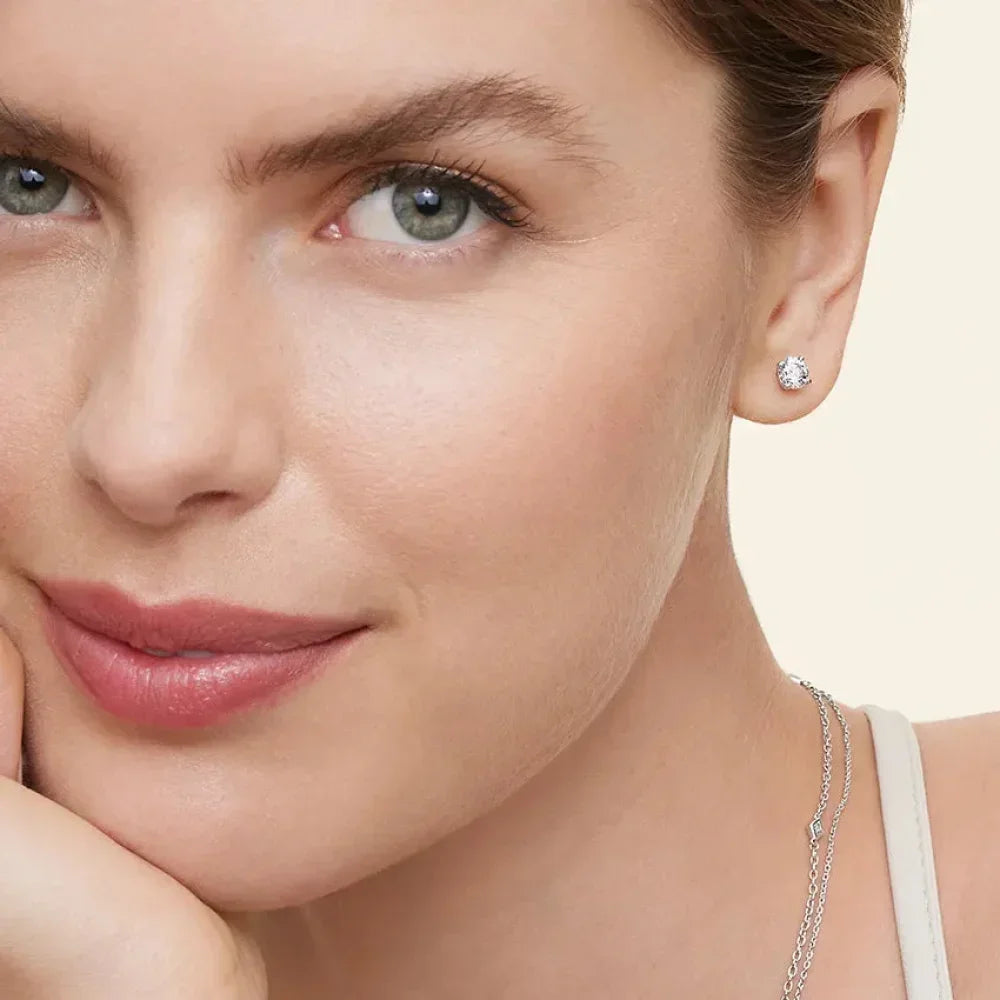 Boucles d'oreilles en moissanite cœur à couper le souffle | Argent sterling 925