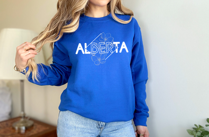 T-shirt ras du cou unisexe Alberta Diamond Line Art | Vêtements des Prairies