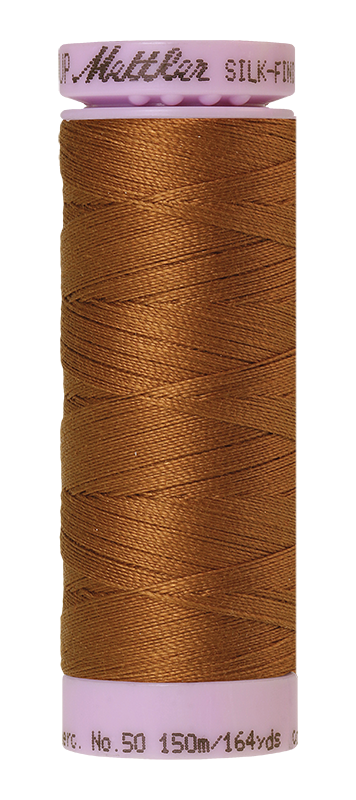 Fil de coton Mettler Silk-finish 50wt, 164 verges/150 m, couleur Cacao clair