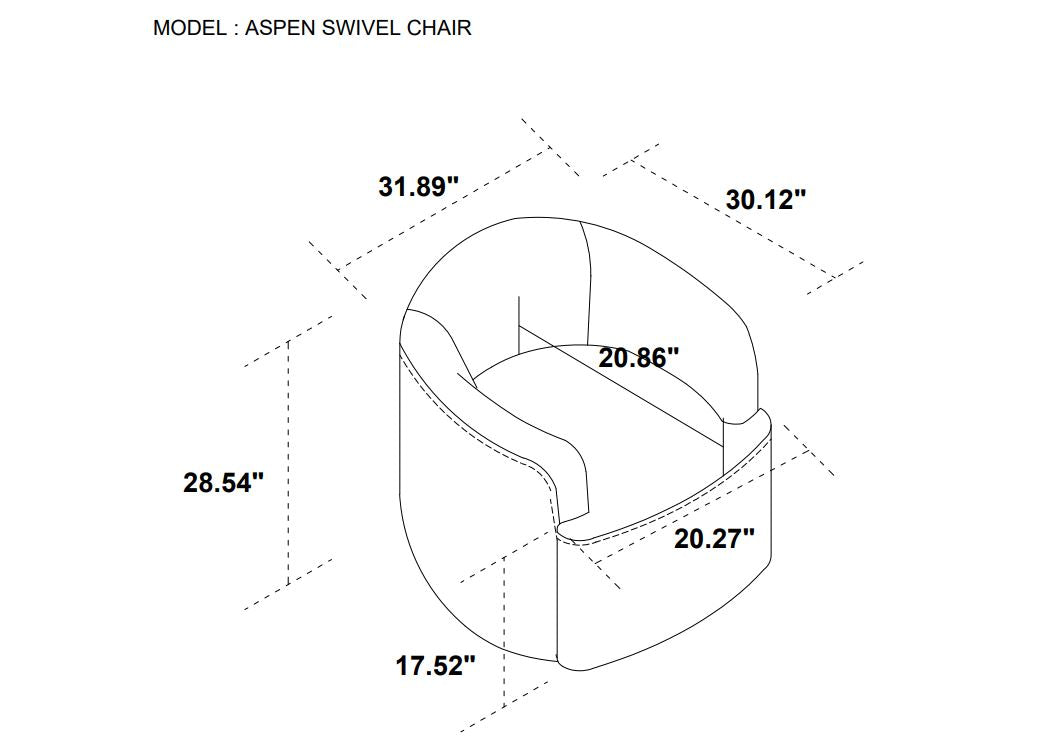Fauteuil pivotant Aspen - Anthracite