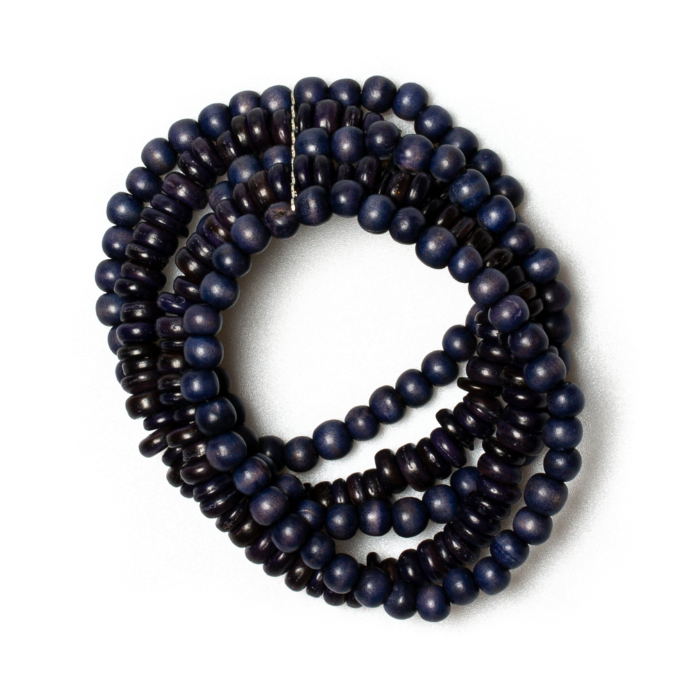 Chunky Wood & Coconut Bead Bracelet