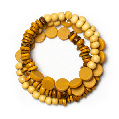 Bracelet spirale en bois et résine