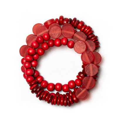 Bracelet spirale en bois et résine