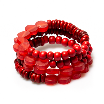 Bracelet spirale en bois et résine