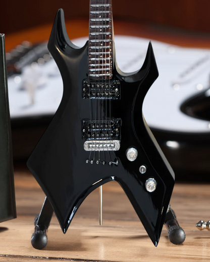 B.C. Rich Warlock Classic Black Miniature Guitar Replica