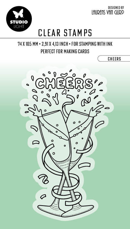 BL Tampon transparent Cheers By Laurens 105x74x3mm 1 PC n°353