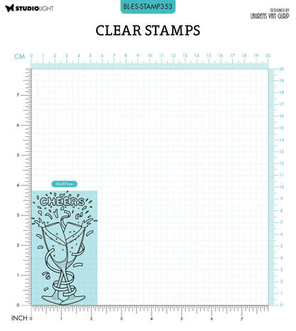 BL Tampon transparent Cheers By Laurens 105x74x3mm 1 PC n°353