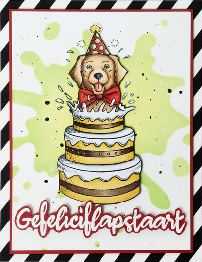 BL Tampon transparent L'essentiel du chien d'anniversaire 96x45x3mm 1 pc n°410