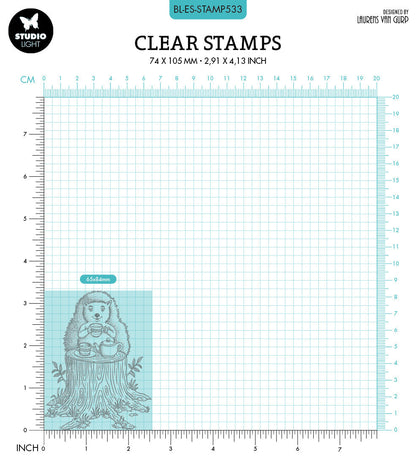 BL Tampon transparent Time For Tea Par Laurens 89x64x3mm 1 pc nr.533