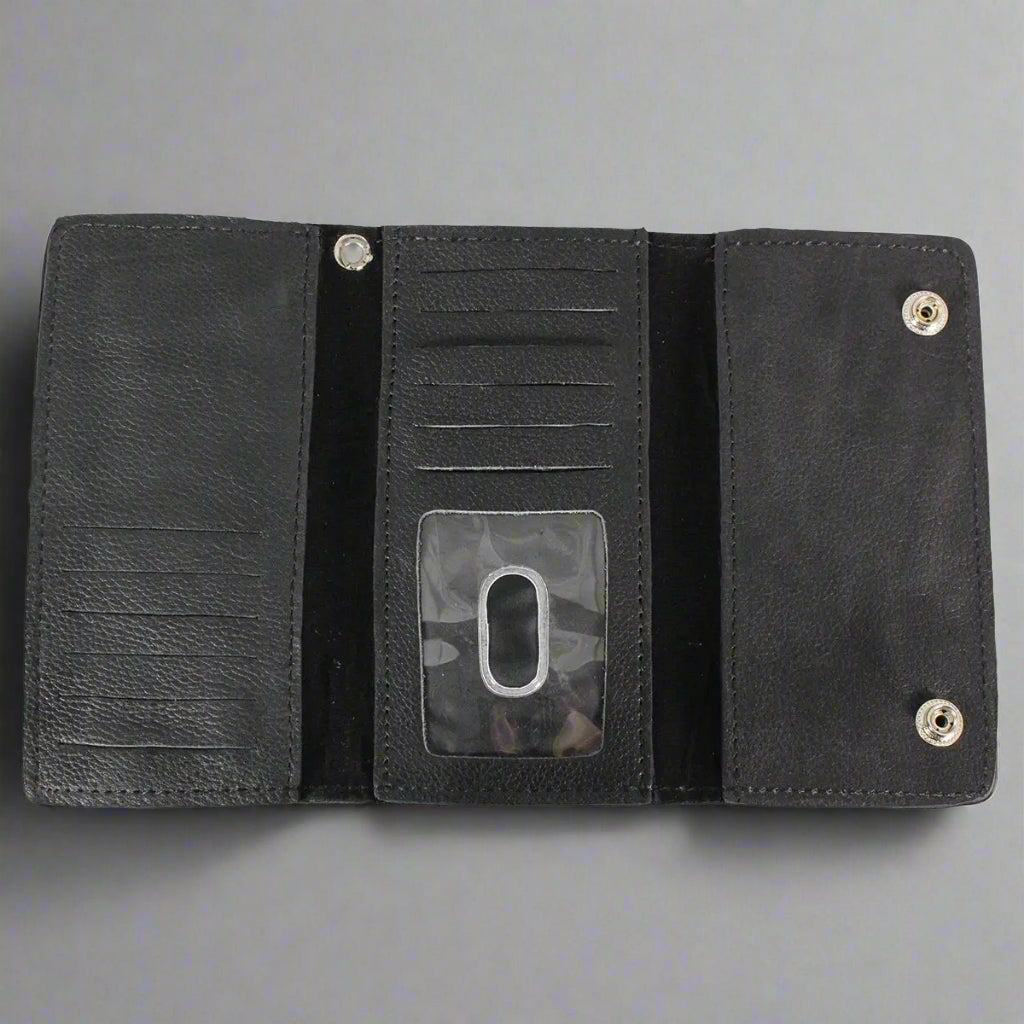 Portefeuille triple en cuir chromé BOL pour homme
