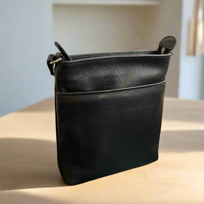 Sac bandoulière en cuir à 3 poches pour femme MET