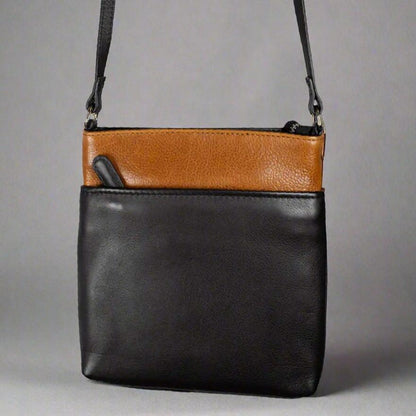 Sac bandoulière en cuir à 3 poches pour femme MET