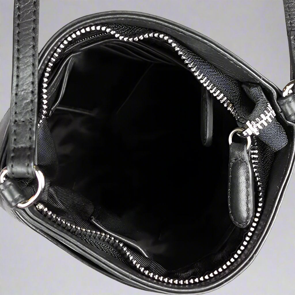Sac bandoulière en cuir à 3 poches pour femme MET
