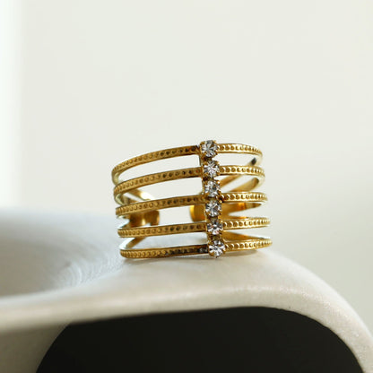BONDY Multi Stacked Zirconia Ring