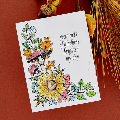 Plaque de presse et matrices « Autumn Floral Corner » de la collection BetterPress Autumn