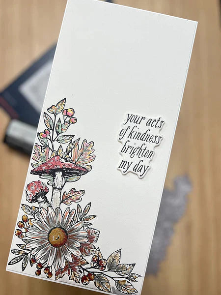 Plaque de presse et matrices « Autumn Floral Corner » de la collection BetterPress Autumn