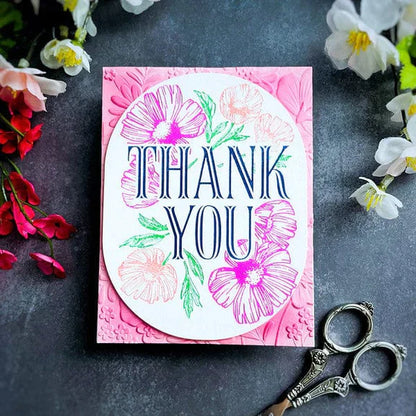 Thank You Blooms Registration Press Plates from the BetterPress Place & Press Registration Collection
