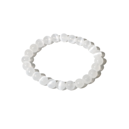 Selenite Round Bracelet - 8mm
