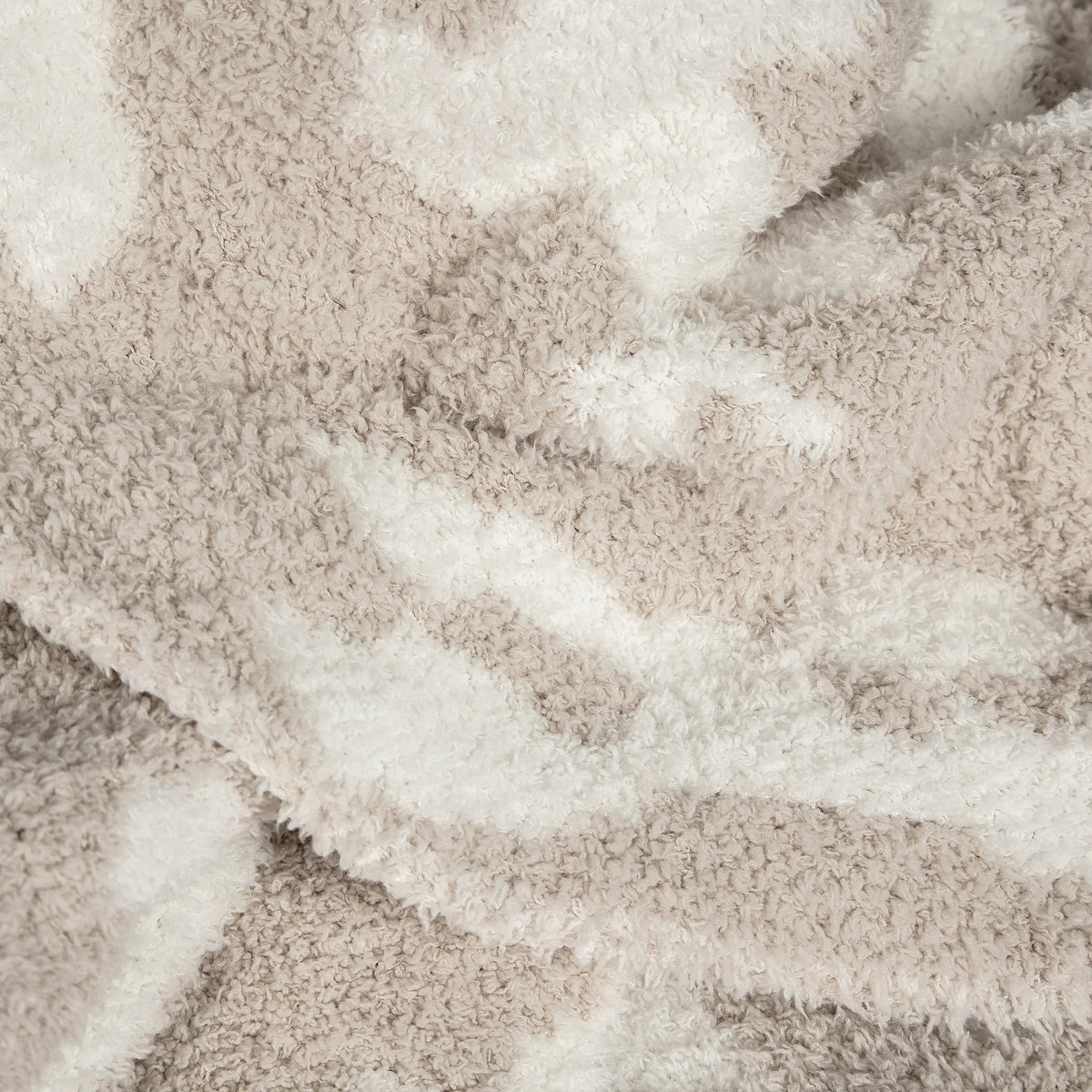 Couverture enfant imprimée vache beige rougissant et blanc