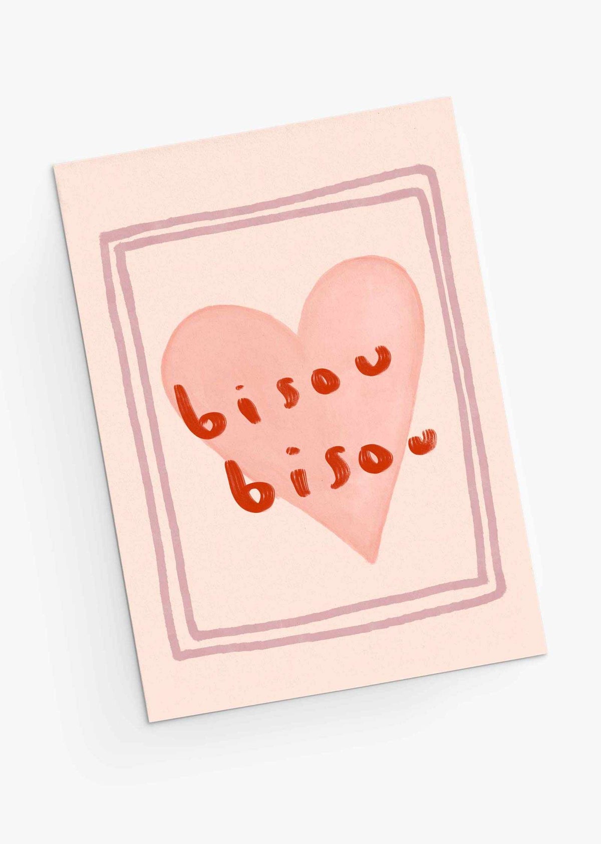 Carte de vœux Bisou Bisou