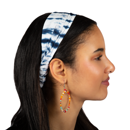 Bandana Tie-Dye - Bleu et Blanc