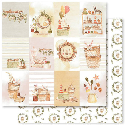 Collection de papiers "Chambre de bébé Bohème" 6x6 (21855)