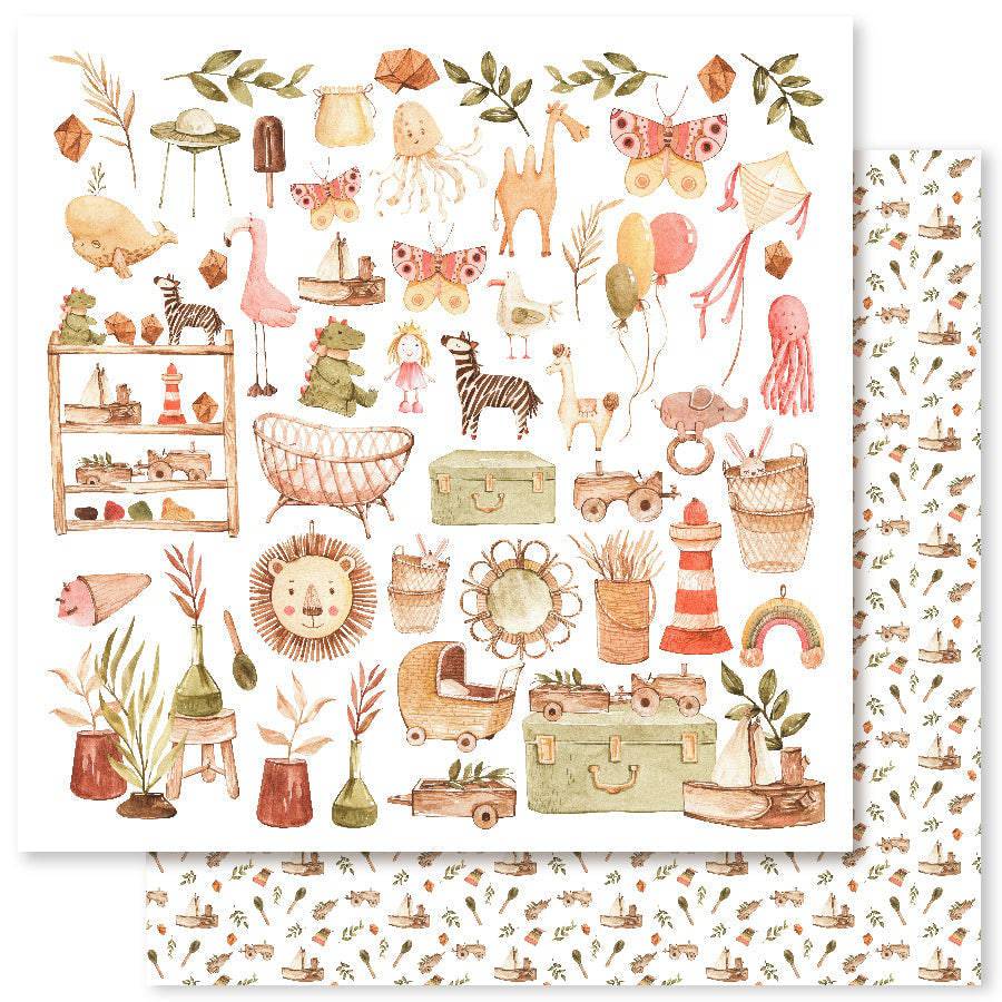 Collection de papiers "Chambre de bébé Bohème" 6x6 (21855)
