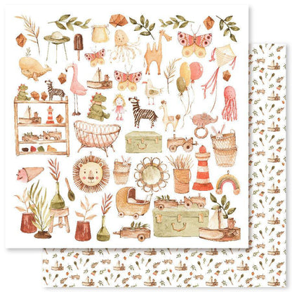 Collection de papiers "Chambre de bébé Bohème" 6x6 (21855)