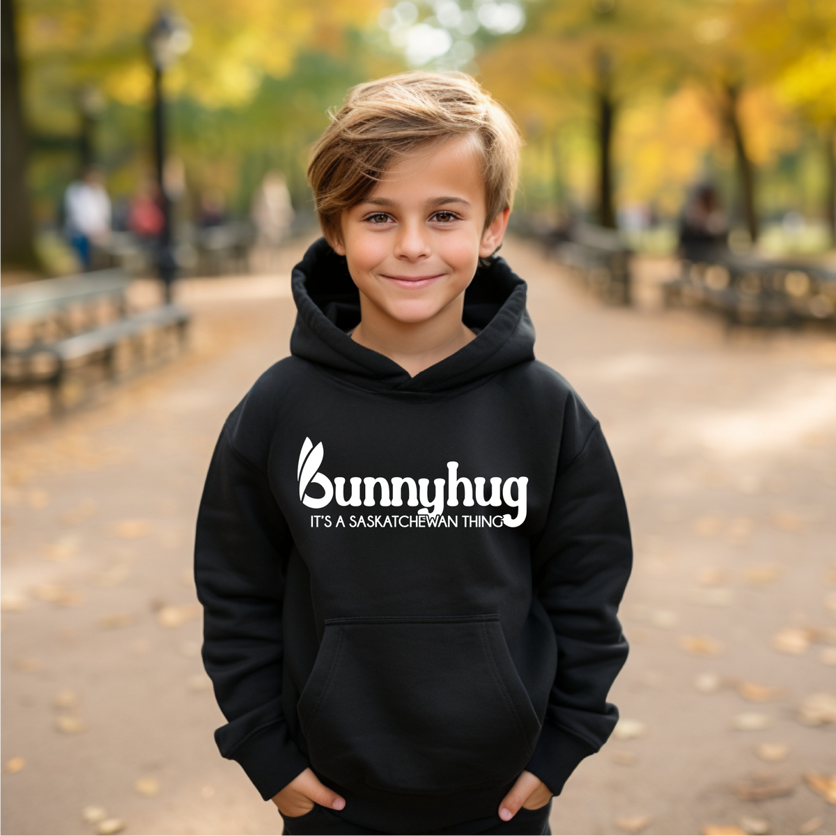 Chandail à capuchon pour enfant/jeune Bunnyhug C'est une affaire de la Saskatchewan | Vêtements de la Saskatchewan
