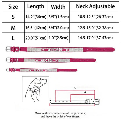 Collier pour chien avec nom personnalisé | Collier personnalisé pour animaux de compagnie
