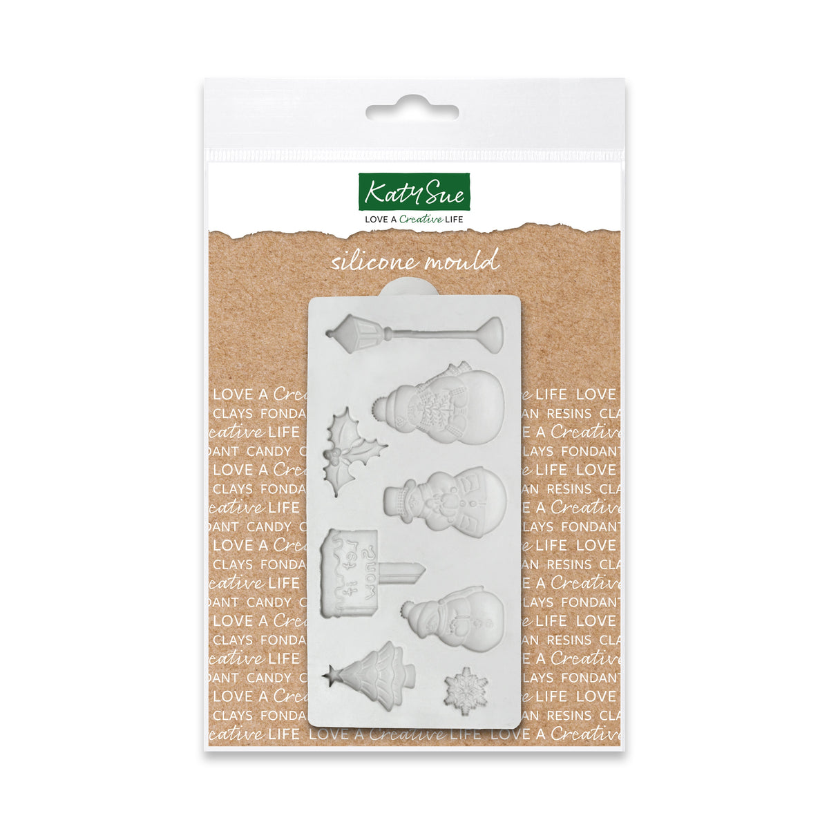 Moule en silicone miniature « Let it Snow »