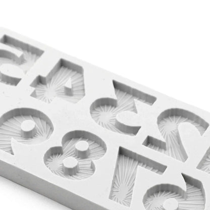 Lot de 2 moules en silicone « Alphabet et Chiffres Starburst »