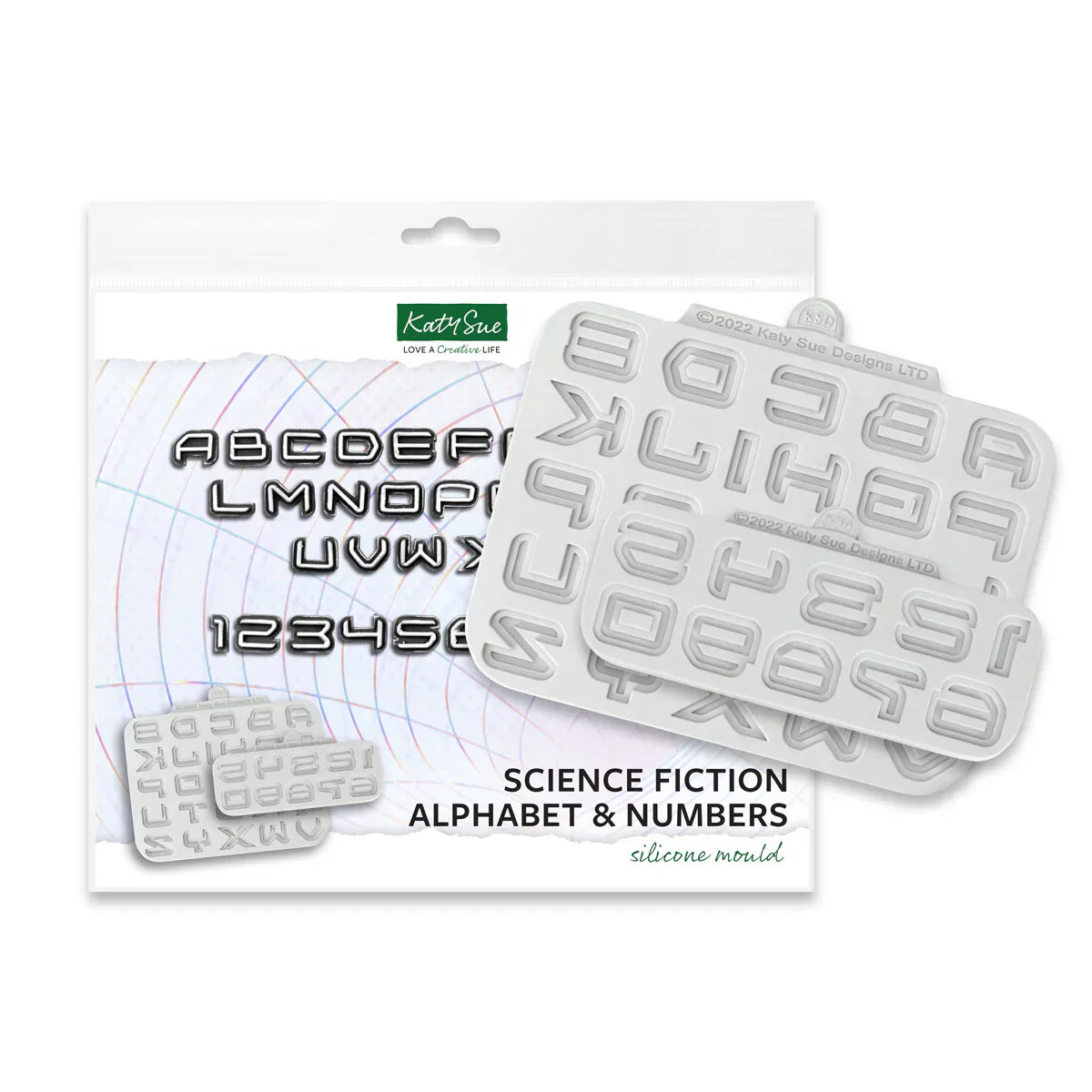 Science Fiction Alphabet and Numbers Silicone Mould Set of 2
