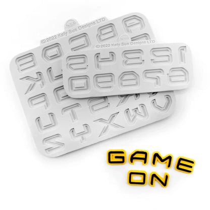 Science Fiction Alphabet and Numbers Silicone Mould Set of 2