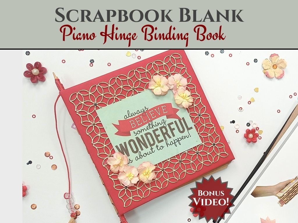 CrafTreat Blocs Vierge pour Scrapbook - Livre à Charnière Piano - Couleur Kraft