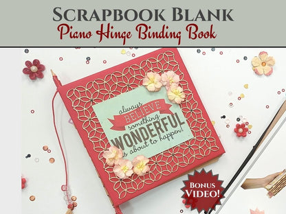 CrafTreat Blocs Vierge pour Scrapbook - Livre à Charnière Piano - Couleur Kraft