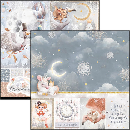 Bloc de papier Dreamland 8x8 12 feuilles/paquet