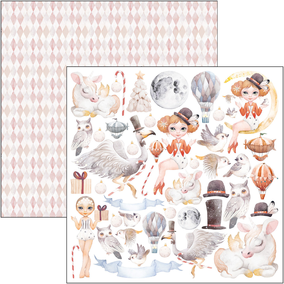 Bloc de papier Dreamland 8x8 12 feuilles/paquet