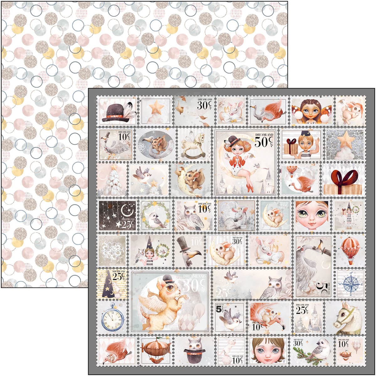 Bloc de papier Dreamland 8x8 12 feuilles/paquet