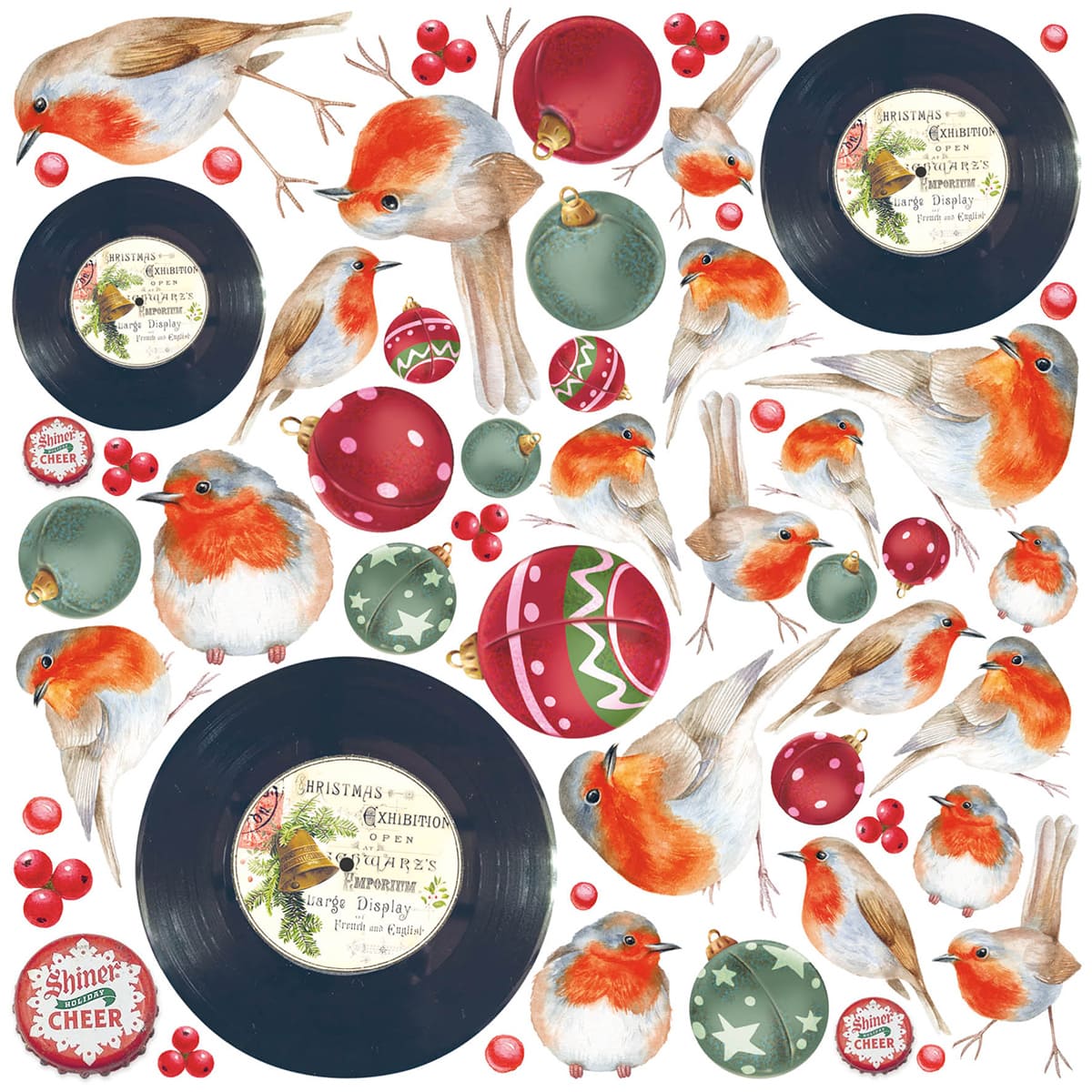 Bloc de papier Noël 15x15cm 24 feuilles/paquet
