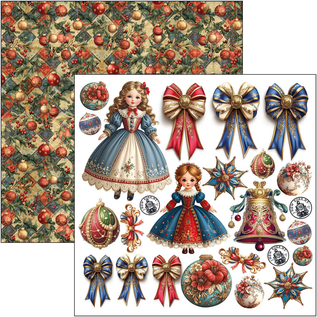 Bloc de papiers à découper Toy Shop 15x15cm 24 feuilles/paquet