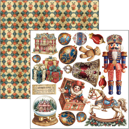 Bloc de papiers à découper Toy Shop 15x15cm 24 feuilles/paquet