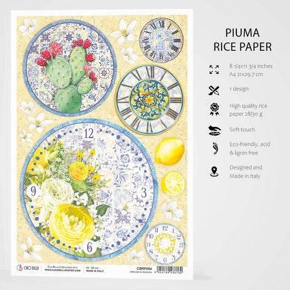 Ciao Bella Papier de Riz A4 Montres de Majolique