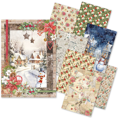 Papier de riz A5 Assorti 8/paquet Ambiance de Noël