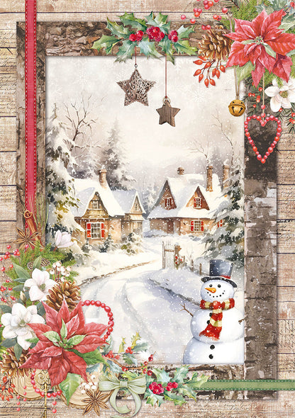 Papier de riz A5 Assorti 8/paquet Ambiance de Noël