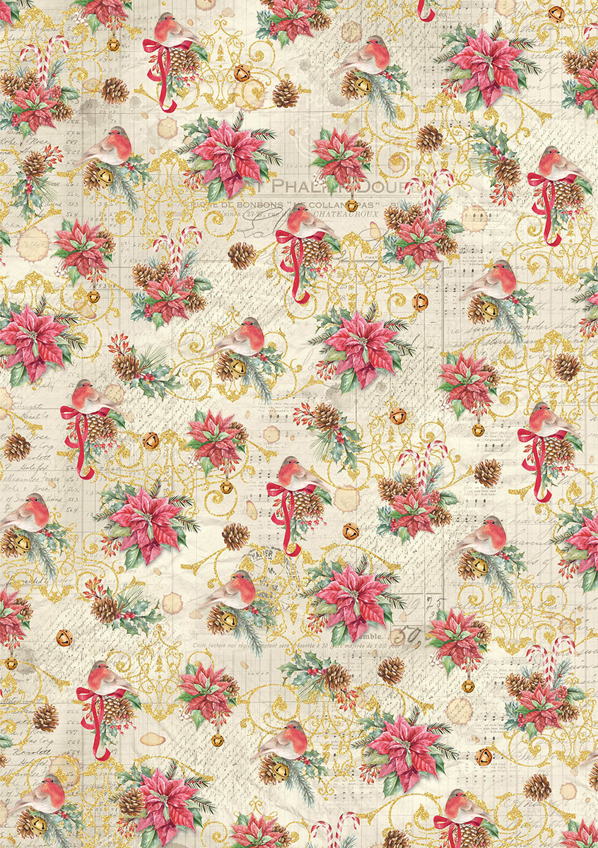 Papier de riz A5 Assorti 8/paquet Ambiance de Noël