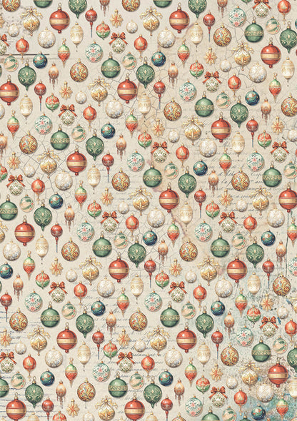 Papier de riz A5 Assorti 8/paquet Ambiance de Noël