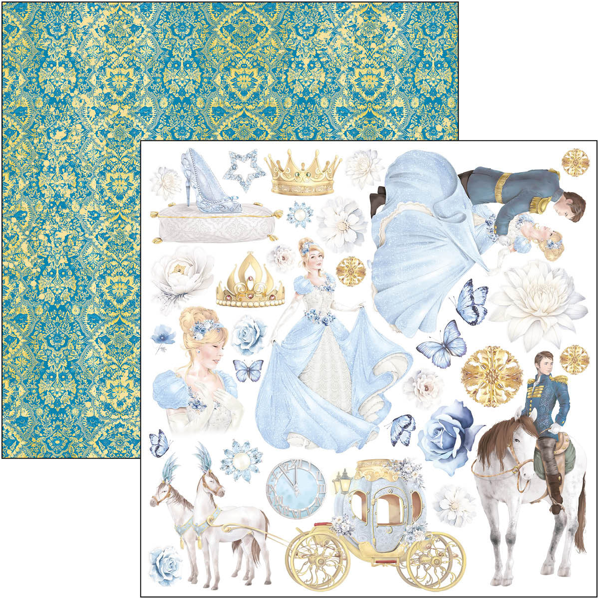 Bloc de papier à motifs Midnight Spell 30x30 cm 8 feuilles/paquet